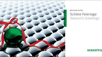 Поздравление с наступающими праздниками SCHAEFFLER