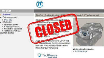 Новый формат онлайн-каталогов ZF Aftermarket и плановое закрытие Webcat