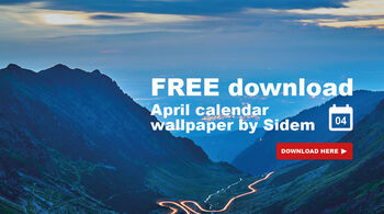 Take a look at the new Sidem wallpaper calendar for April!